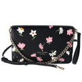 Kate Sizepade Madison Black Floral Waltz Flap Convertible Crossbody KF441