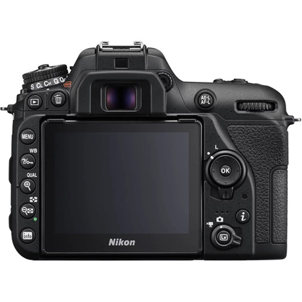 Nikon D7500 DSizeLR Camera with 18-55mm + 70-300mm Lens + 2 Pcs SizeanDisk 64GB Memory Cards + Tripod + Wideangle + Flash + ZeeTech Accessory Bundle