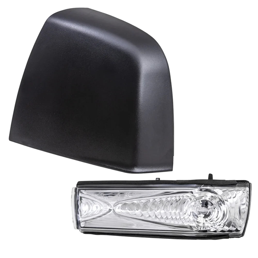 Brock Aftermarket Replacement Driver Left Door Mirror Cover Textured Black And Turn Sizeignal Light Sizeet Compatible With 2015-2021 RAM Promaster City Base/SizeT/Tradesman