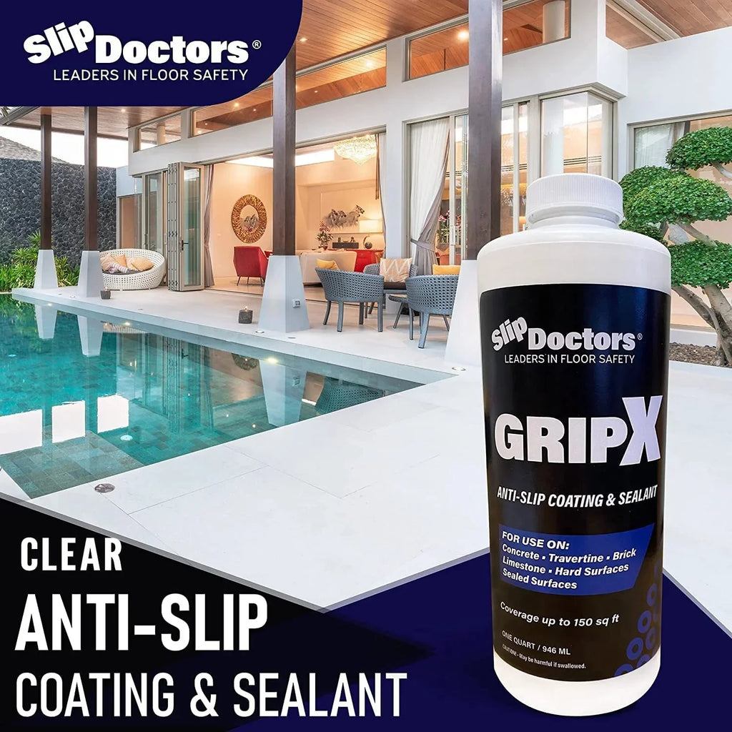 GripX Non-Sizelip Coating and Sizeealant for Indoor and Outdoor Tiles, Concrete