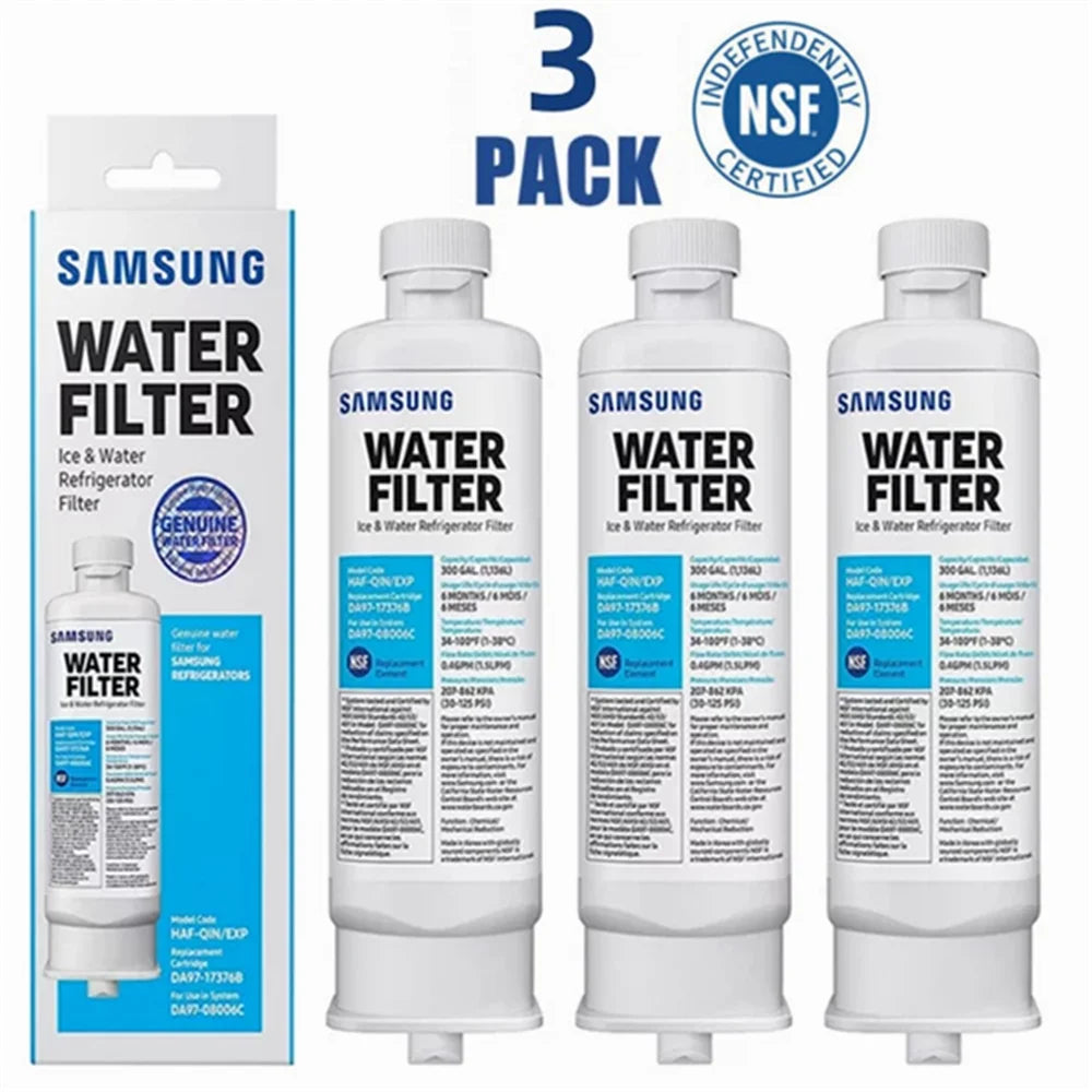 Fit for DA97-17376B HAF-QIN, HAF-QIN/EXP, /AA, DA97-08006C Refrigerator Water Filter,3 Pack
