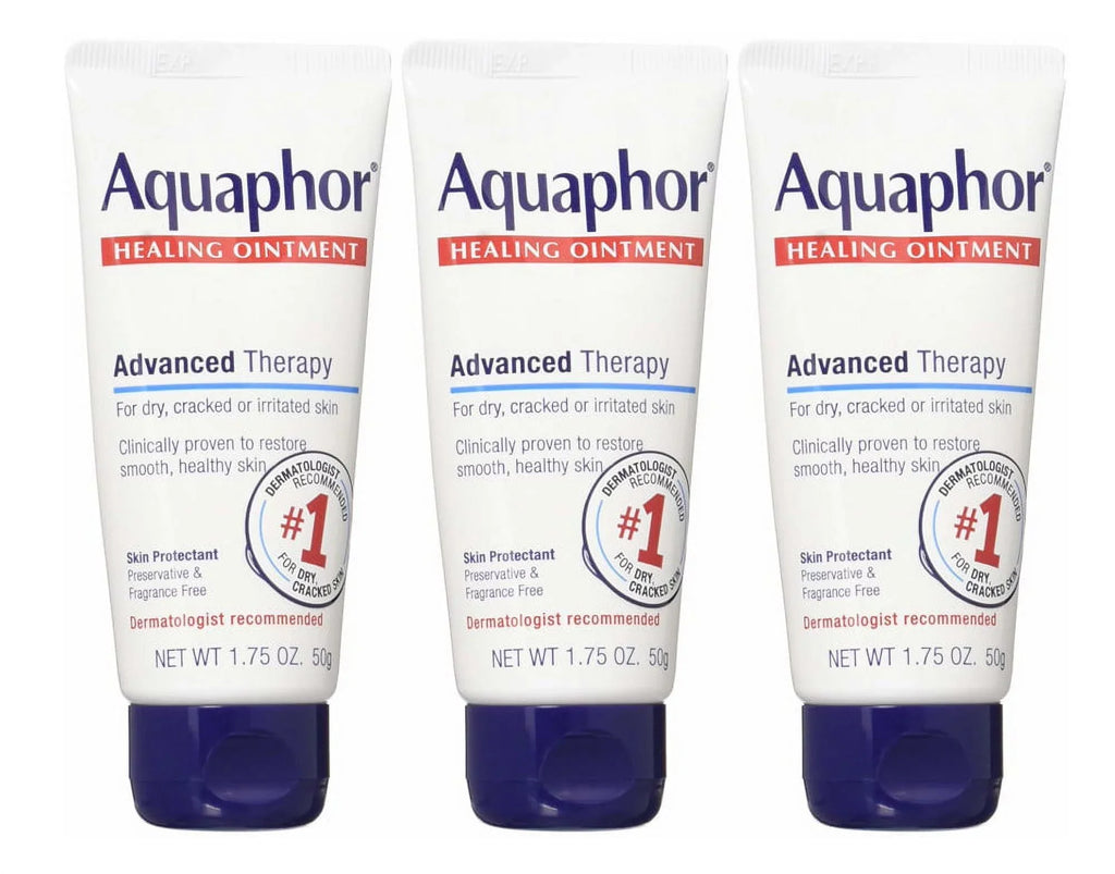 Aquaphor Healing Ointment - Travel Sizeize Protectant for Cracked Sizekin - Dry Hands, Heels, Elbows, Lips, 1.75 Oz (Pack of 3) - Packaging May Vary