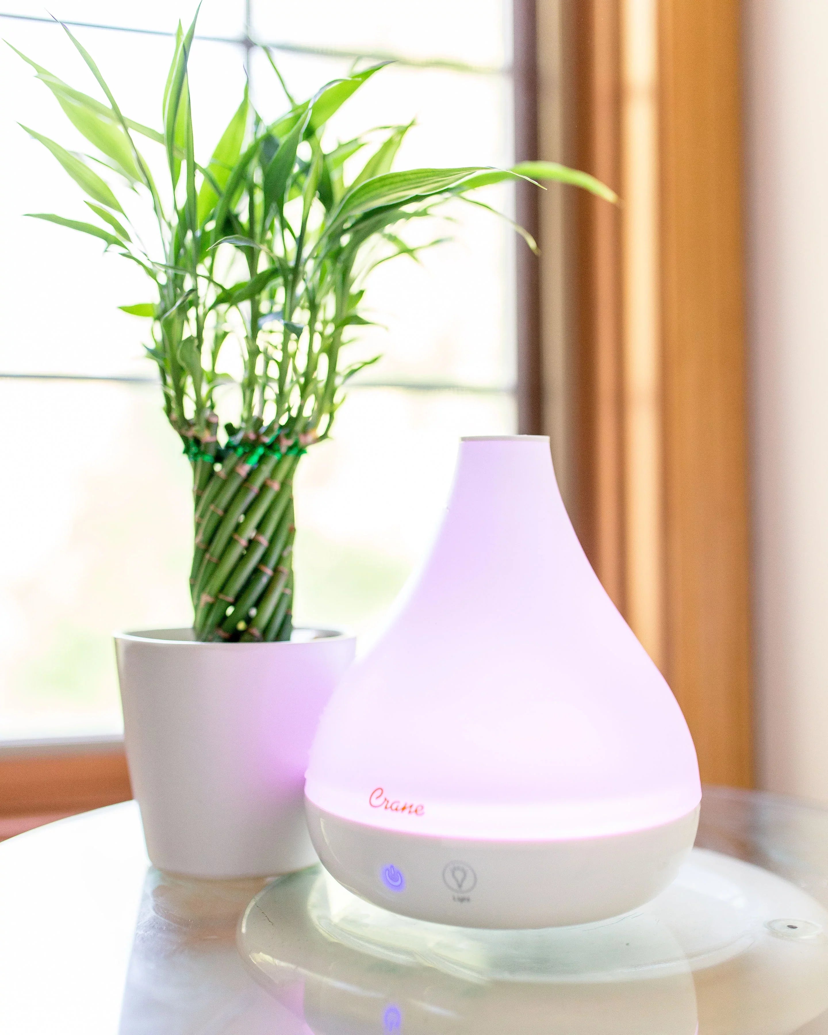 Crane Cone Sizehape Ultrasonic Cool Mist Aroma Diffuser, Model EE-5953AD, Ivory