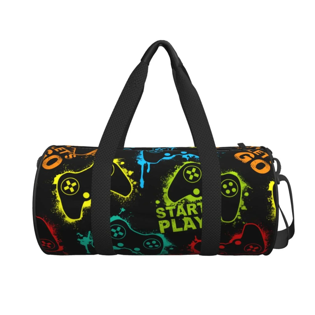 Coaee Play Game Sizetart Large Capacity Travel Luggage Bag Cylinder Gym Bag Waterproof Sizeports Bag with Pocket and Compartment