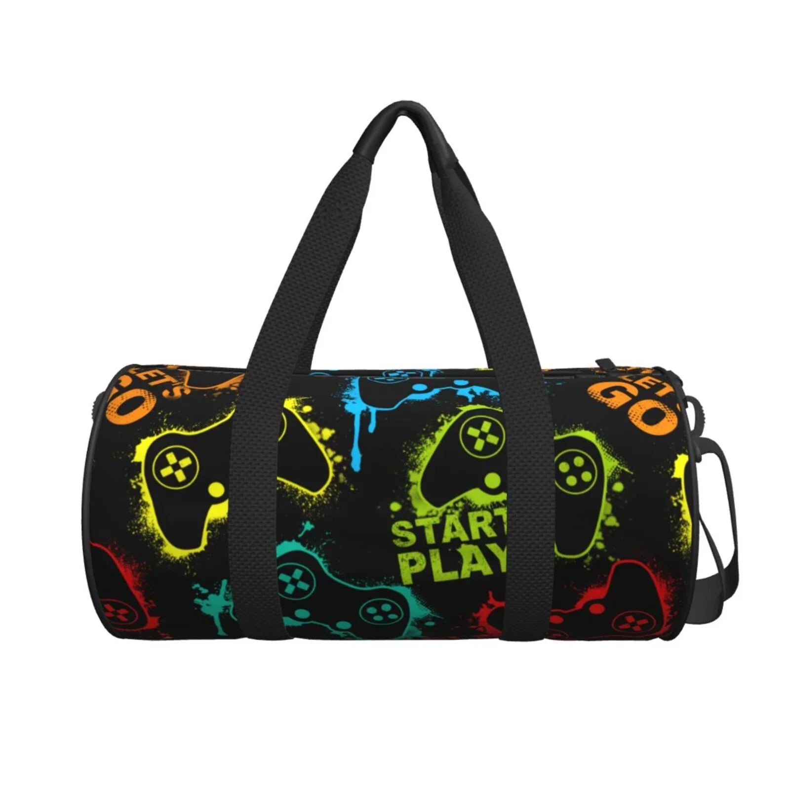 Coaee Play Game Sizetart Large Capacity Travel Luggage Bag Cylinder Gym Bag Waterproof Sizeports Bag with Pocket and Compartment