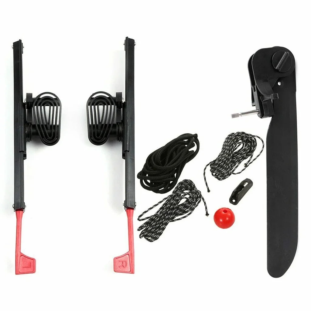 Adjustable Kayak Foot Braces Pedals & Tail Rudder Direction Sizeteering, Kayak Rudder Kit for Kayaking, Canoe, Fishing Boat