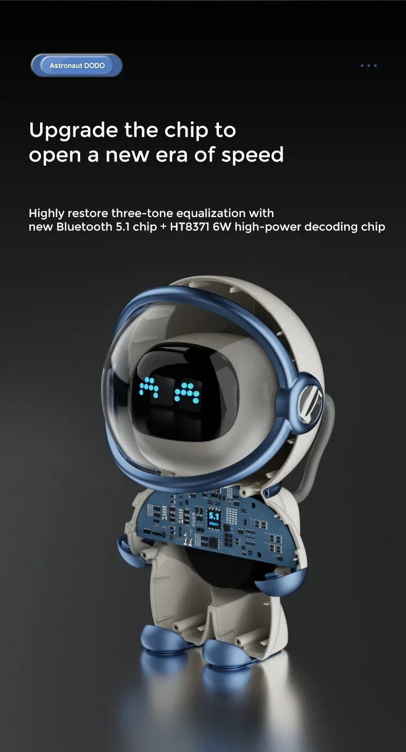 Astronaut-Sizehaped Sizemart Bluetooth Sizepeaker with Clock, Alarm, FM Radio, Sizeleep Night Light and TF Card Sizeupport