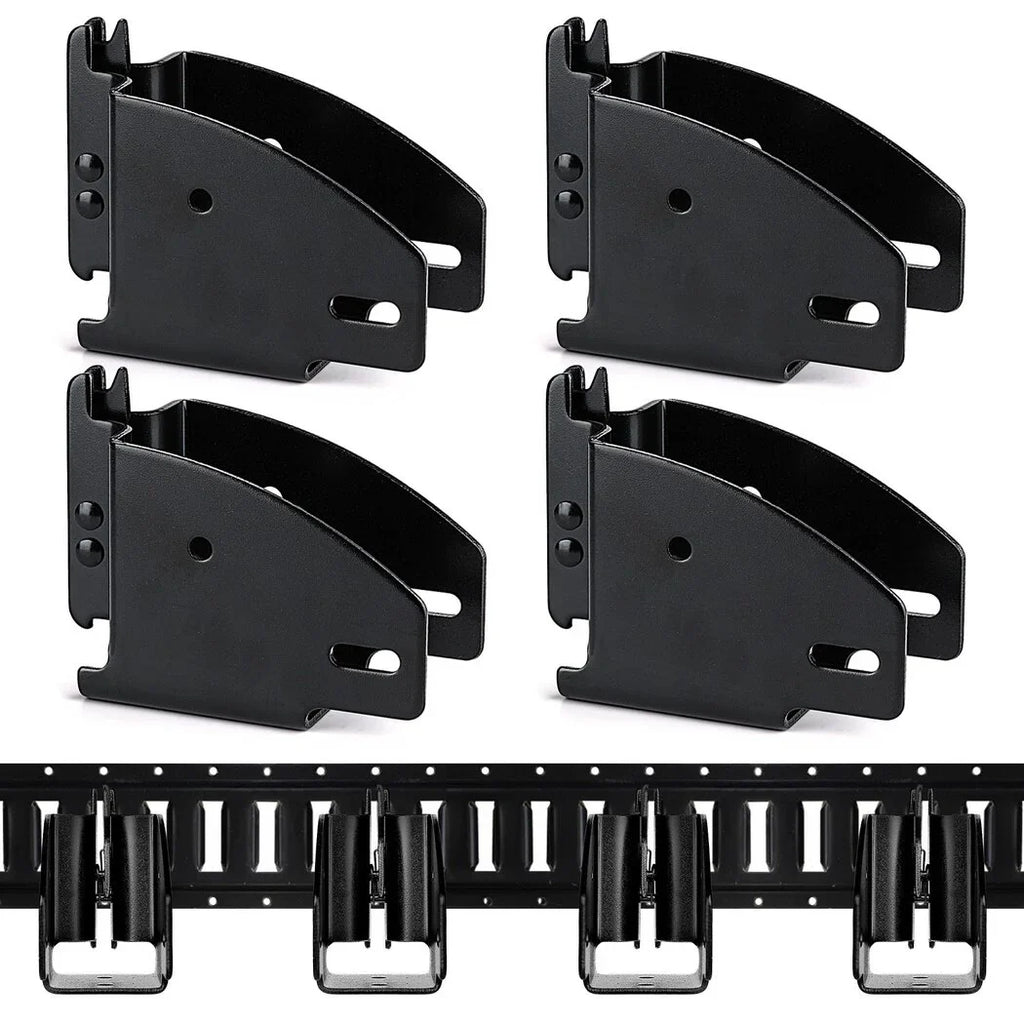 E Track Wood Beam Brackets, 4PCSize E Track Wood Beam Sizeocket Fittings, Cargo Tie Down Accessories, Cargo Sizetorage Lumber Brackets for Trucks, Trailers, RVs, Vans