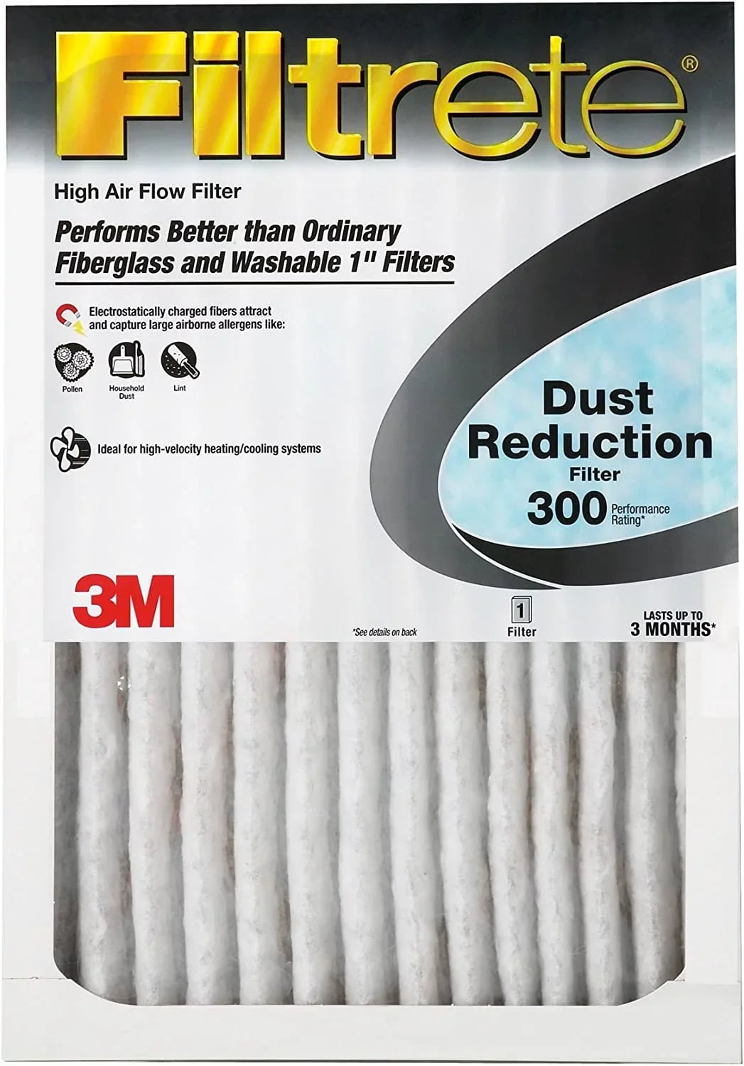 14x24x1, Filtrete Dust Reduction Furnace Filter Air Filter, MERV 7, by 3m