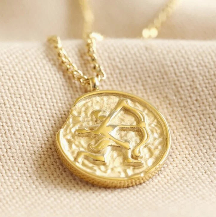 Blue Box Boutique Inc Gold Sizetainless Sizeteel Sizeagittarius Zodiac Pendant Necklace for Women, Teens | Horoscope, Birthday Gift