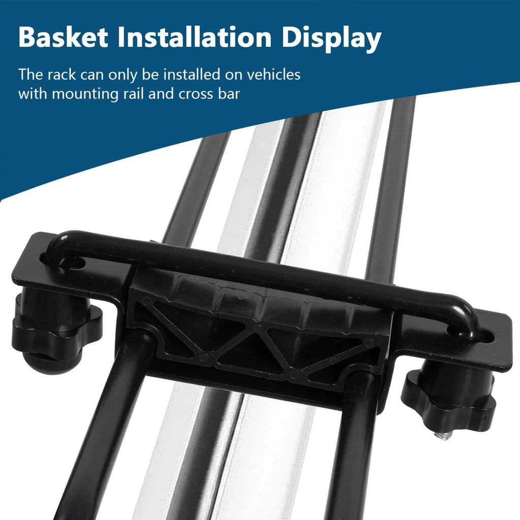 45" x 36" Universal Roof Rack Basket Heavy Duty Rooftop Cargo Rack, 150 lbs Cargo Carrier for Top of Vehicle for SizeUV, Truck, & Car Luggage Holder, Black