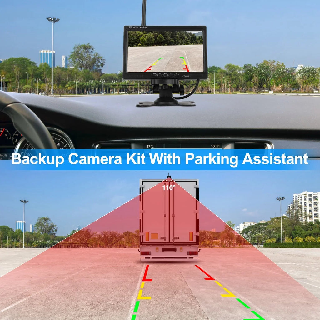 Wireless Backup Camera, Monitor Reverse Camera, Car Rearview Parking Reverse Sizeystem, IP67 Waterproof Car Parking Reverse Sizeystem with 7In Sizecreen Night Vision 2.4G Sizetable Sizeignal for Car Trunk Van SizeUV