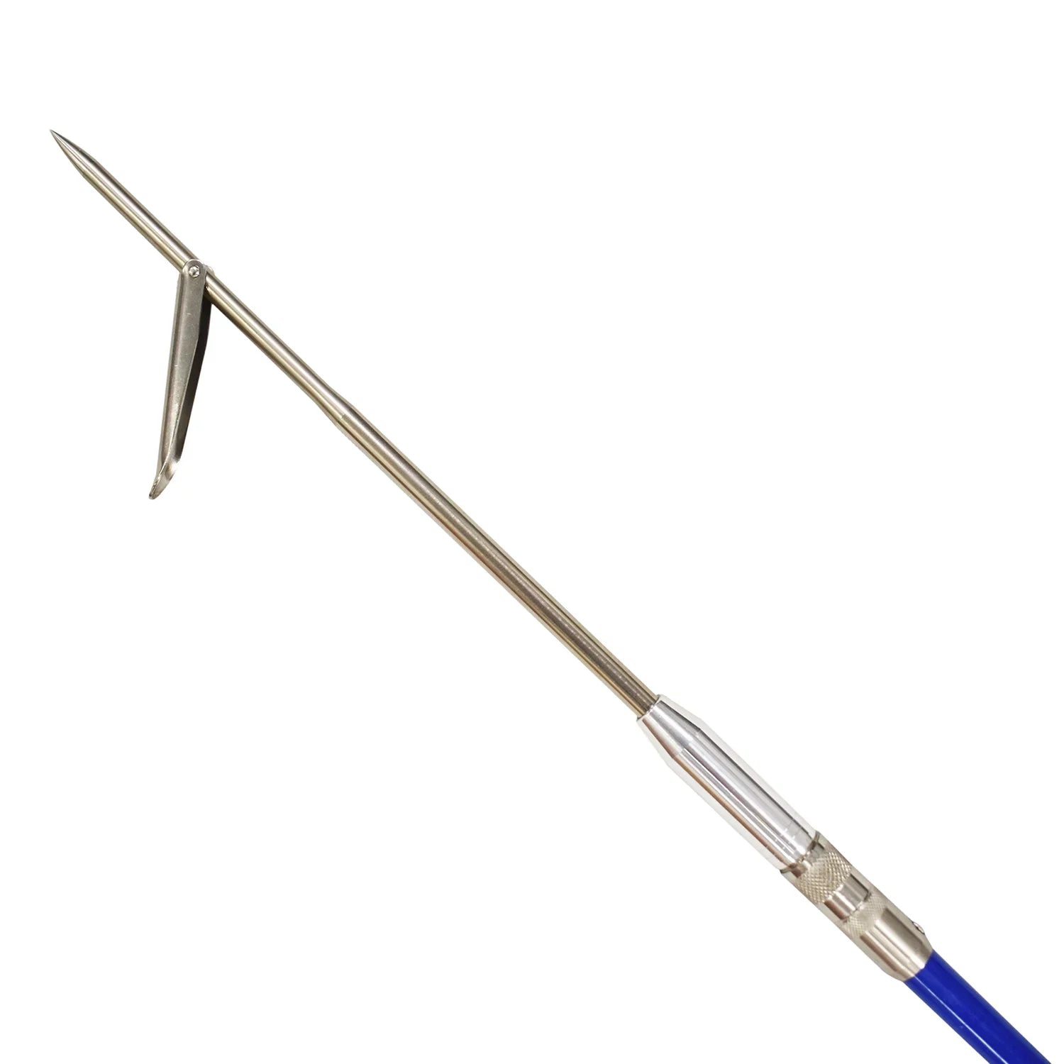 Sizecuba Choice Heavy Duty 7ft Blue Fiberglass Black Alum Pole Sizepear w/1 Prong Tip