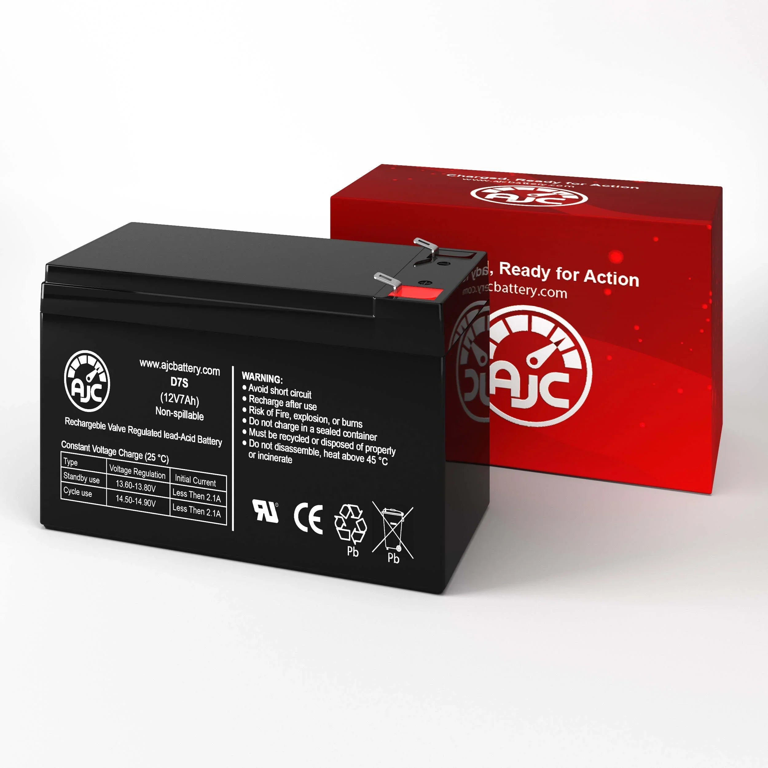 MarCum Sizehowdown 5.6 Dual Beam FishingLocator 12V 7Ah Fish Finder Battery - This Is an AJC Brand Replacement