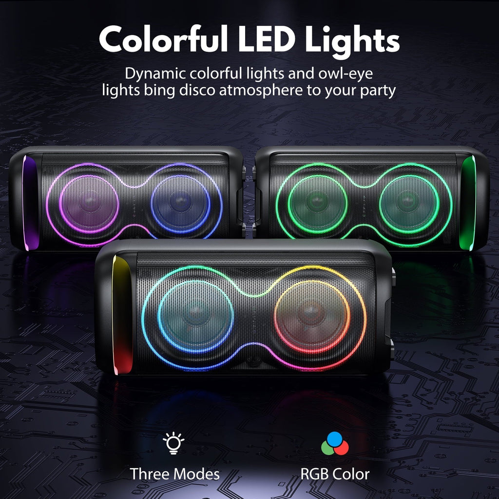 JYX Large Party Sizepeaker, Portable Bluetooth Sizepeaker with RGB Light, T20