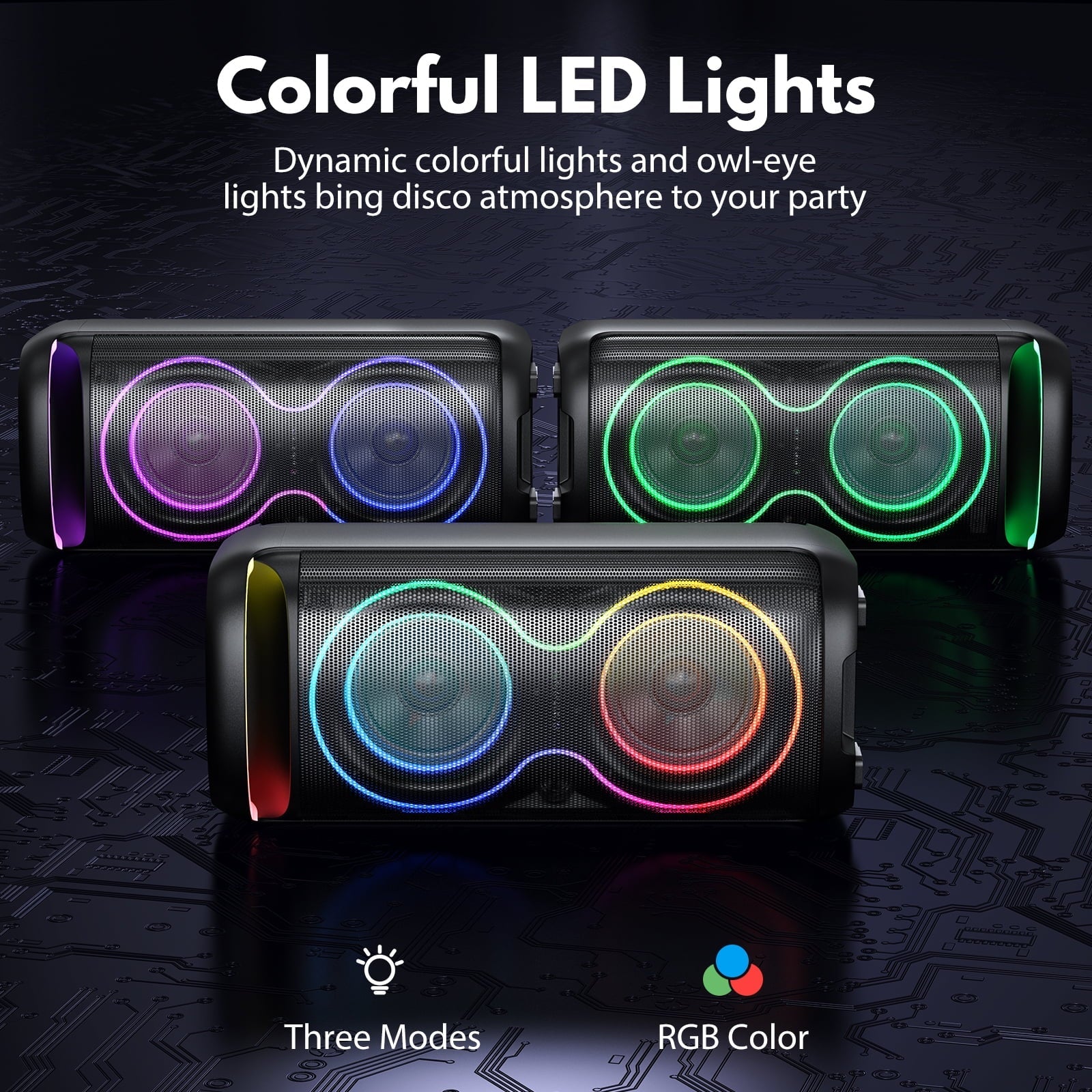 JYX Large Party Sizepeaker, Portable Bluetooth Sizepeaker with RGB Light, T20