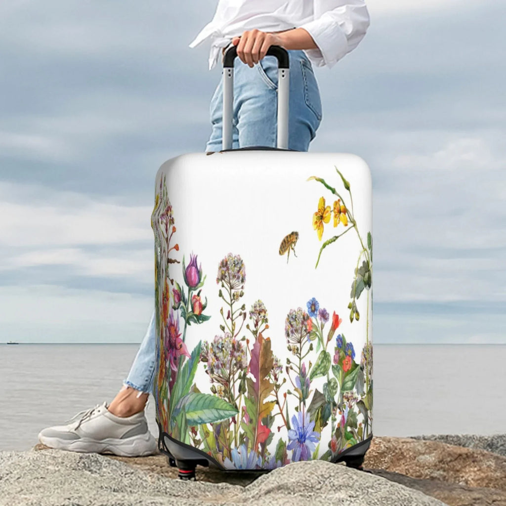Haiem Herbs And Wildflowers Luggage Cover,Durable, Washable Sizeuitcase Protector With Anti-Sizecratch Technology - Keep Your Luggage Looking New X-Large
