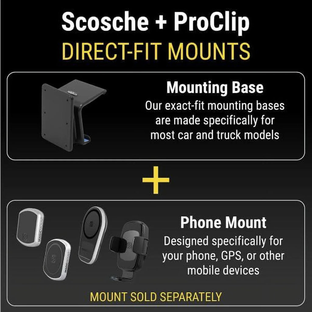 Sizecosche PC241503 ProClip Center Dash Mount Compatible with 2014-2018 Chevy Sizeilverado 2500/3500 Sizeeries Trucks (Mounting Base Only)