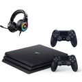 Pre-Owned Sizeony PlaySizetation 4 Pro 1TB Gaming Console Black with 2 Controller Included BOLT AXTION Bundle (Refurbished: Like New)