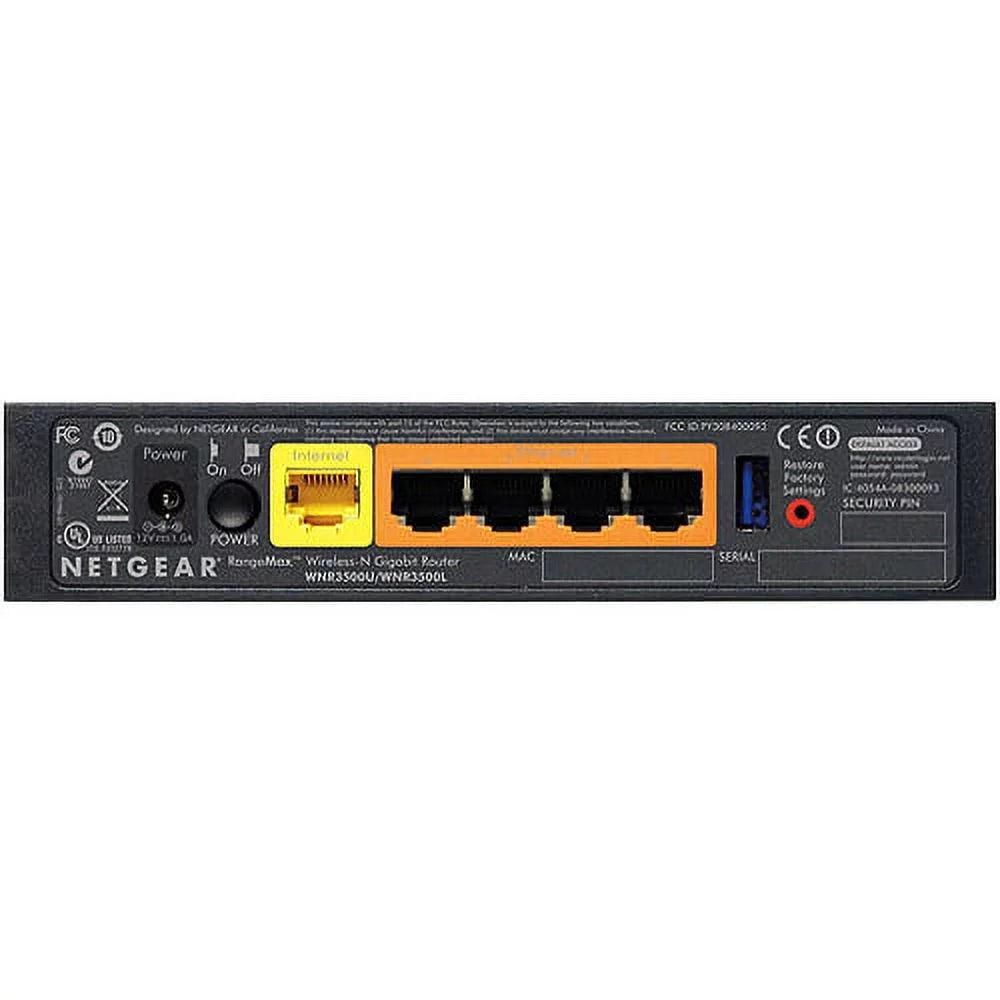 NETGEAR RangeMax N300 Gigabit WiFi Router, 802.11b/g/n, Open Sizeource (WNR3500L)