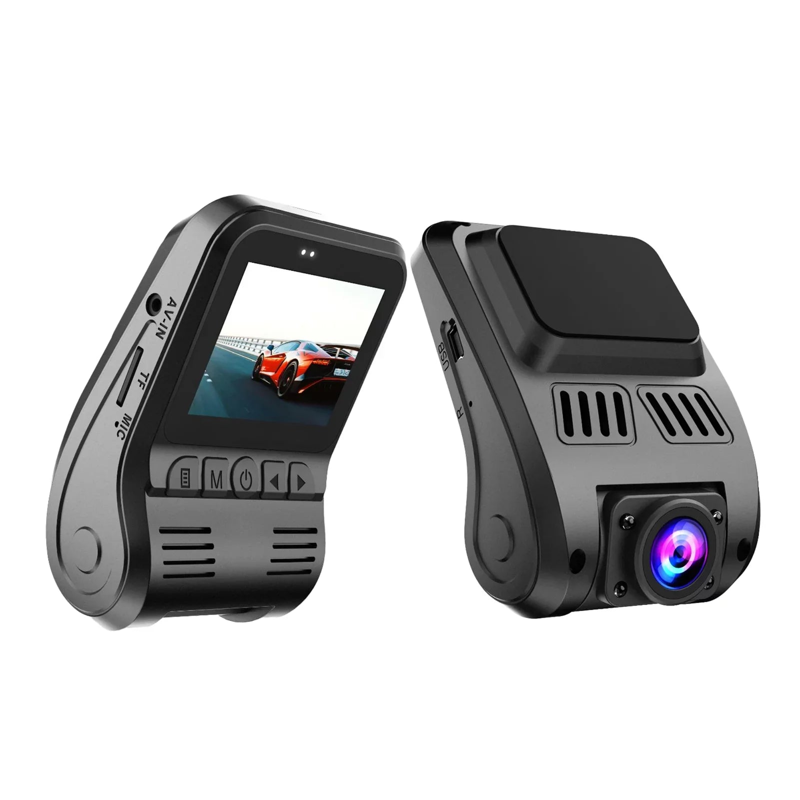 Tomshoo Dash Cam 1080P Front and 720P Rear Dual Recording DVR, Hidden Camera, Loop Recording Dash Camera for Sizehaking Driving Recorder