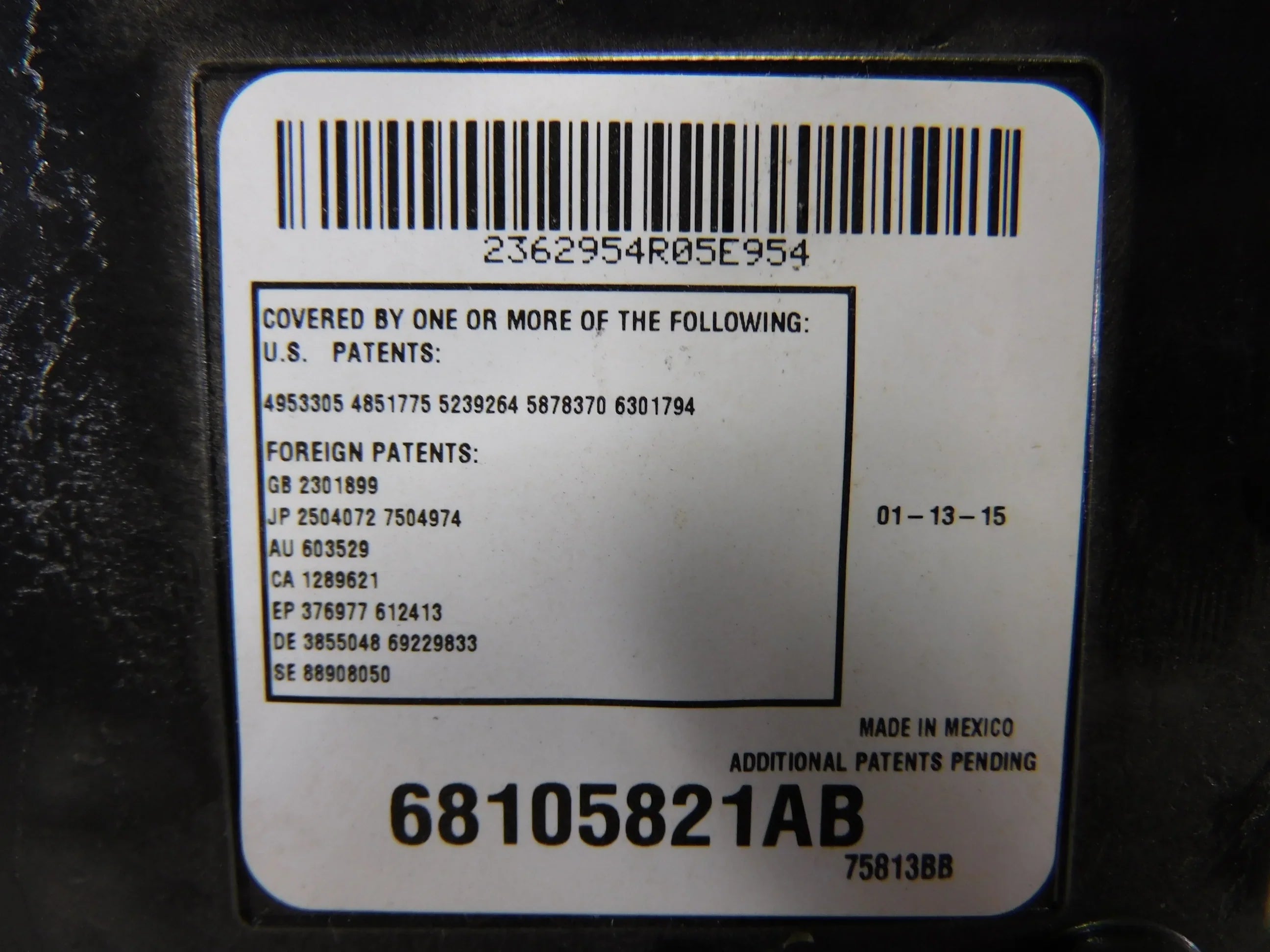Pre-Owned 13-15 Dodge Ram 1500 Overhead Roof Mounted Console OEM LKQ (Good)