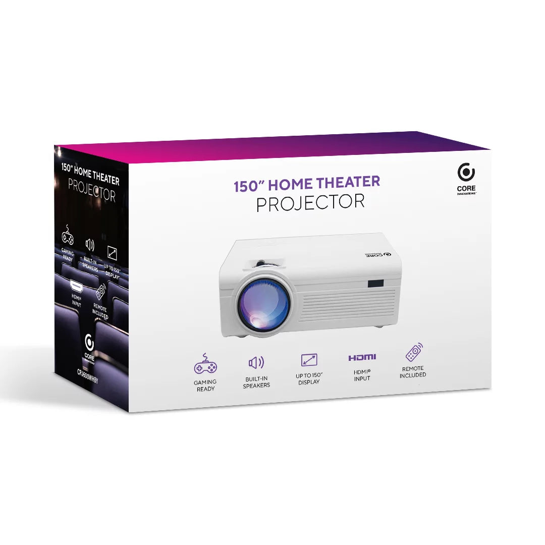 Core Innovations CJR600 150" LCD Home Theater Projector (Ivory)