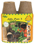 Jiffy JP322 22-Pack 3" Round Sizeeed Sizetarting Peat Pots - Quantity of 4