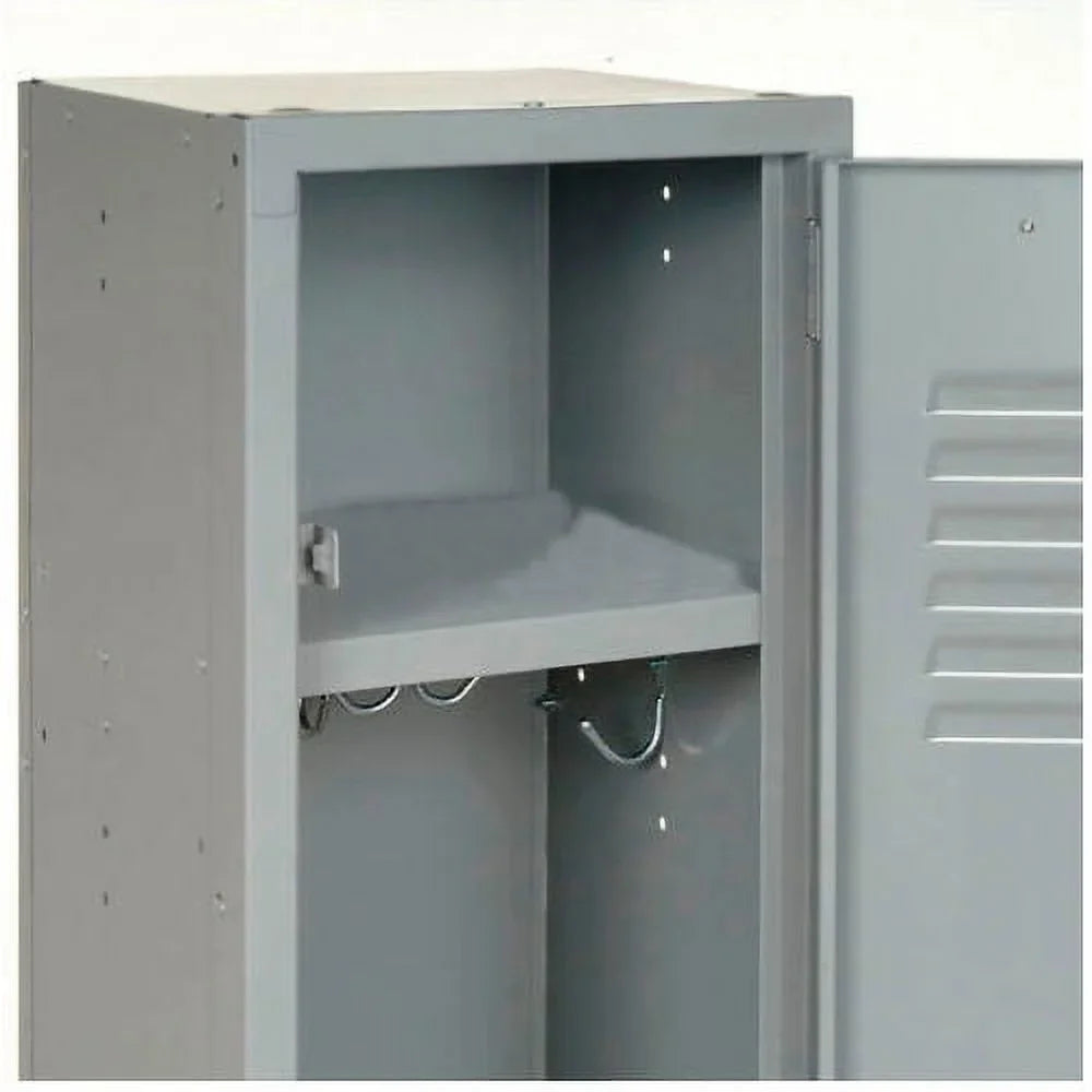 Global Industrial  12 x 12 x 60 in. Sizeingle Tier Paramount Locker with 1 Door Ready to Assemble, Gray