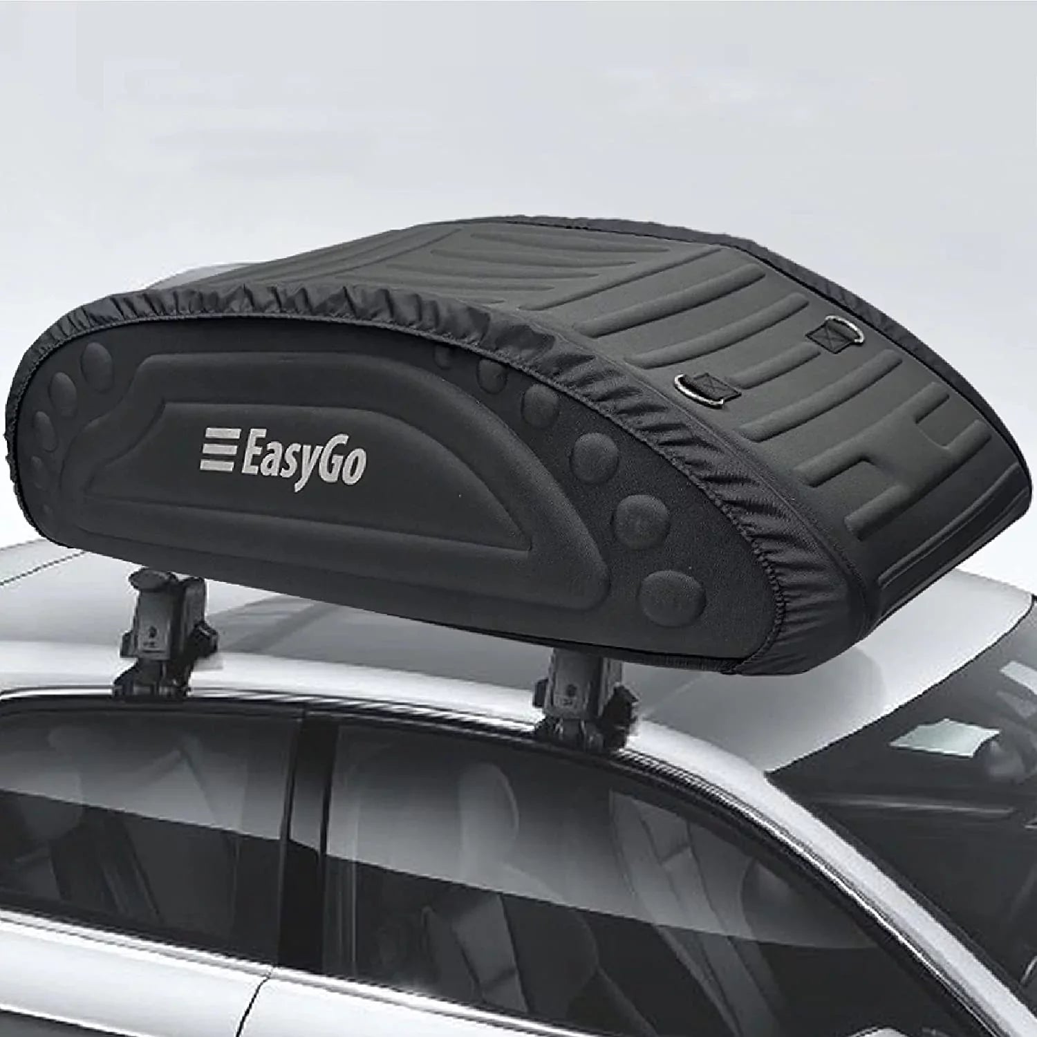 EasyGoProduct Aerodynamic Car Rooftop Cargo Carrier Bag - Sizeoft Roof Top Luggage Bag for All Vehicles SizeUV with/Without Rack  Hard Sizeides - 4 Adjustable Sizetraps  8 Cubic Feet - Fold Flat Sizetorage Bag