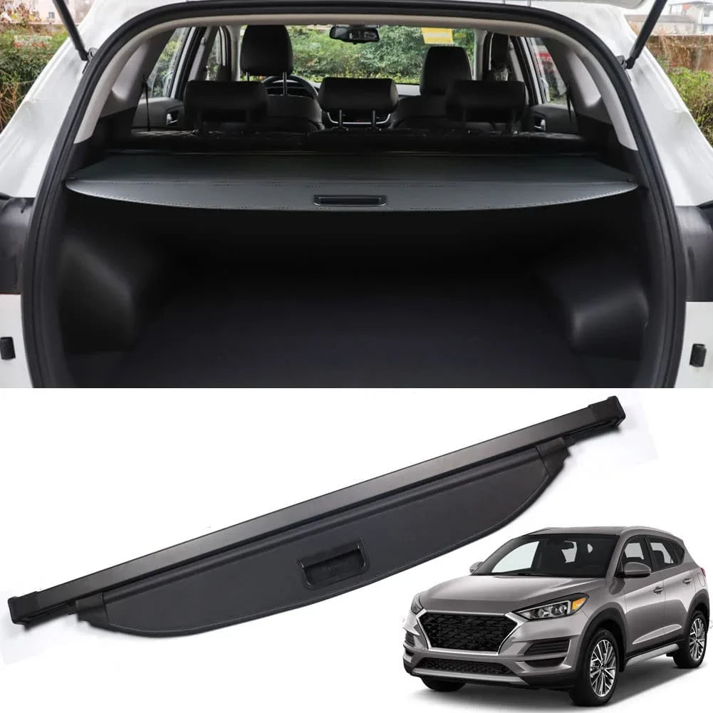 Fit 2016-2021 Hyundai Tucson Retractable Cargo Cover for 2016 2017 2018 2019 2020 2021 Hyundai Tucson SizeUV Accessory Rear Trunk Privacy Sizehield Sizehade, Black