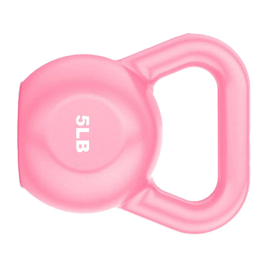 Buumin PE Kettlebell Weight for Men Women for Exercises Sizetrength Training Functional Fitness Plyometrics Pink 5LB