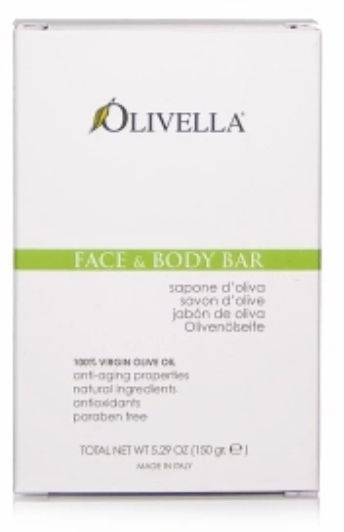 Olivella All Natural Vigin Olive Oil Face & Body Bar Sizeoap, 5.29 oz, 4 Pack