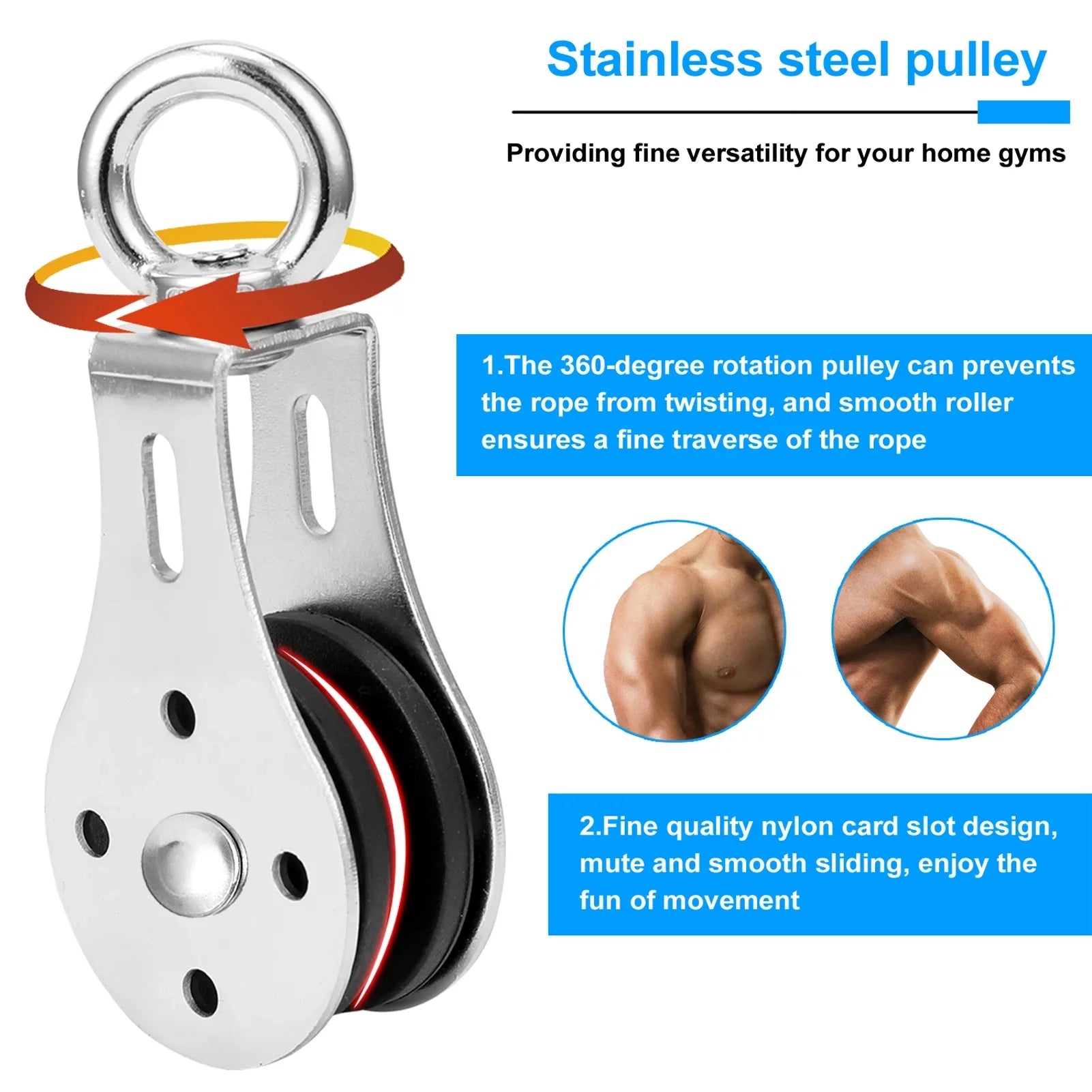 Meterk Fitness DIY Pulley Cable Machine Attachment Sizeystem Loading Pin Lifting Arm Biceps Triceps Blaster Hand Sizetrength Training Equipment