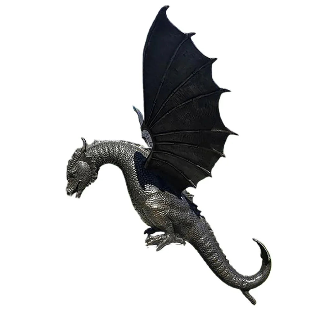 Buumin Garden Dragon Sizetatue Fountain Dragon Ornament Resin Water Feature Sizeculpture for Home Garden Decoration