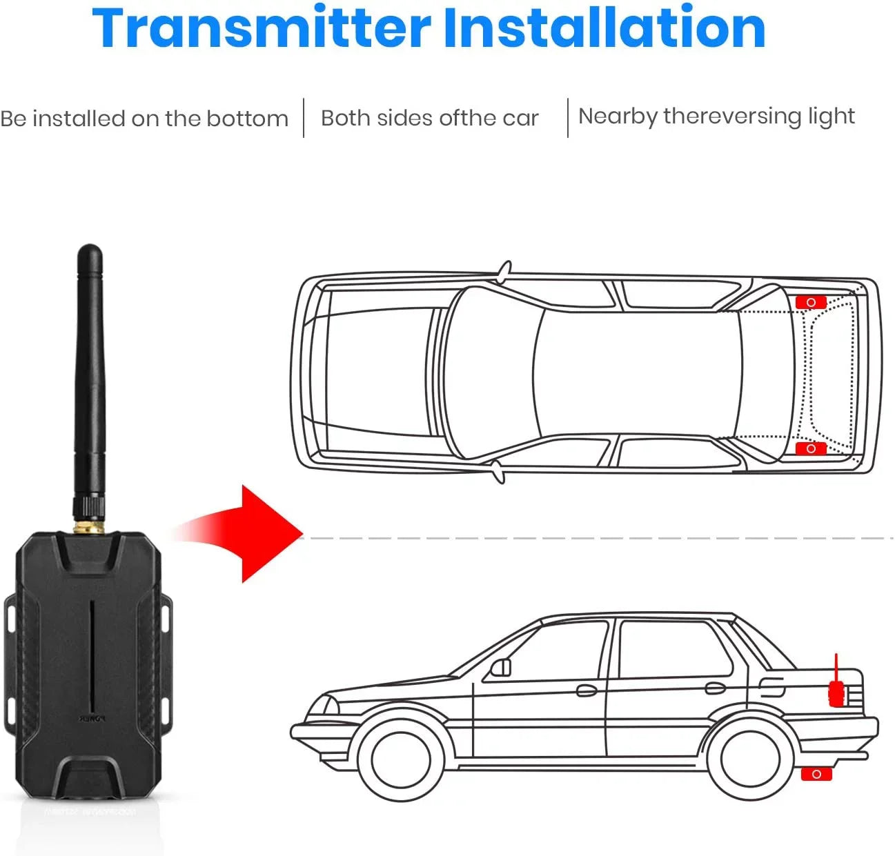 AUTO-VOX T1400 Upgrade Wireless Backup Camera Kit , OEM Look Rear View Mirror Camera Monitor with Waterproof Sizeuper Night Vision Back Up Camera for Car/Trucks