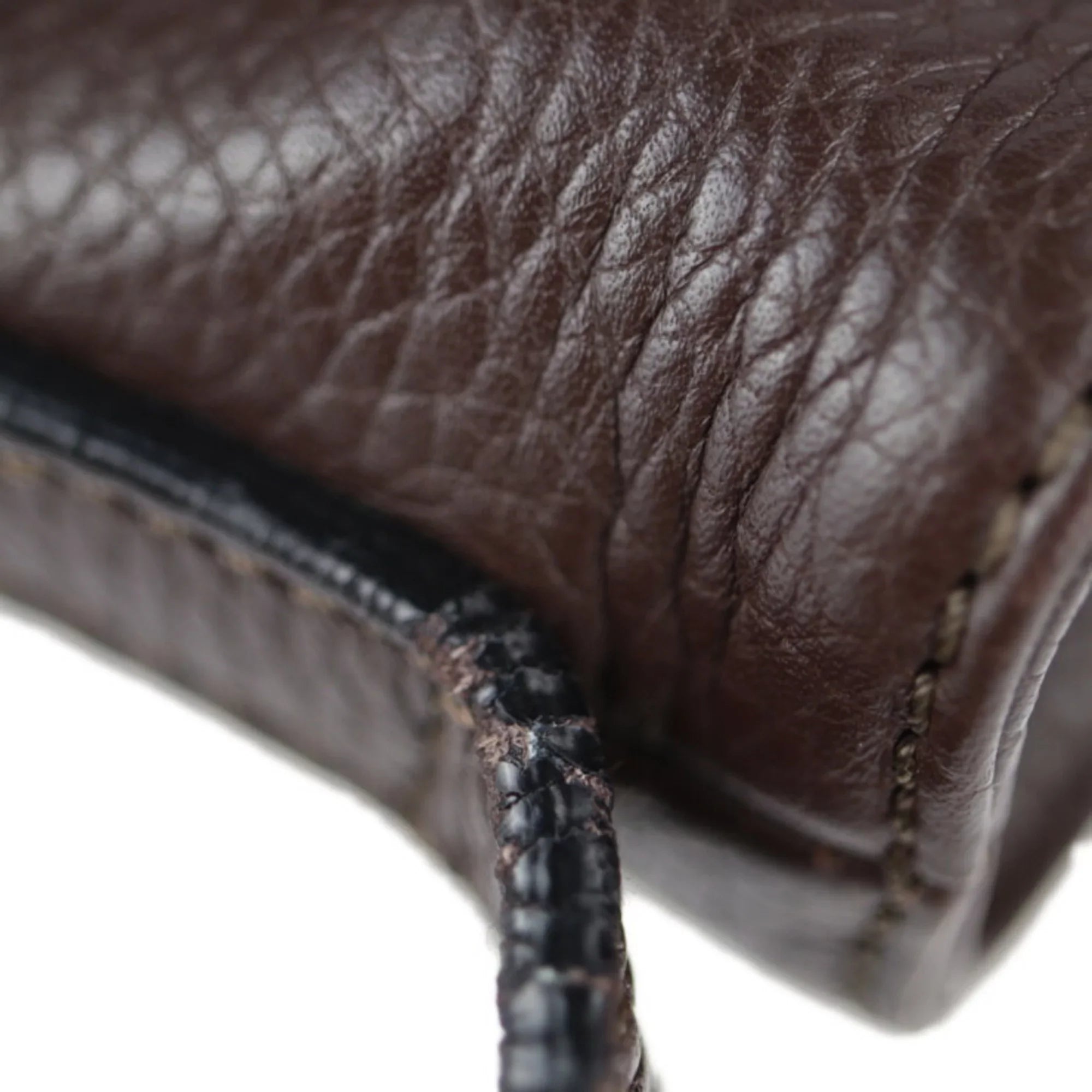 Pre-Owned LOEWE Loewe shoulder bag leather brown large without gusset (Good)