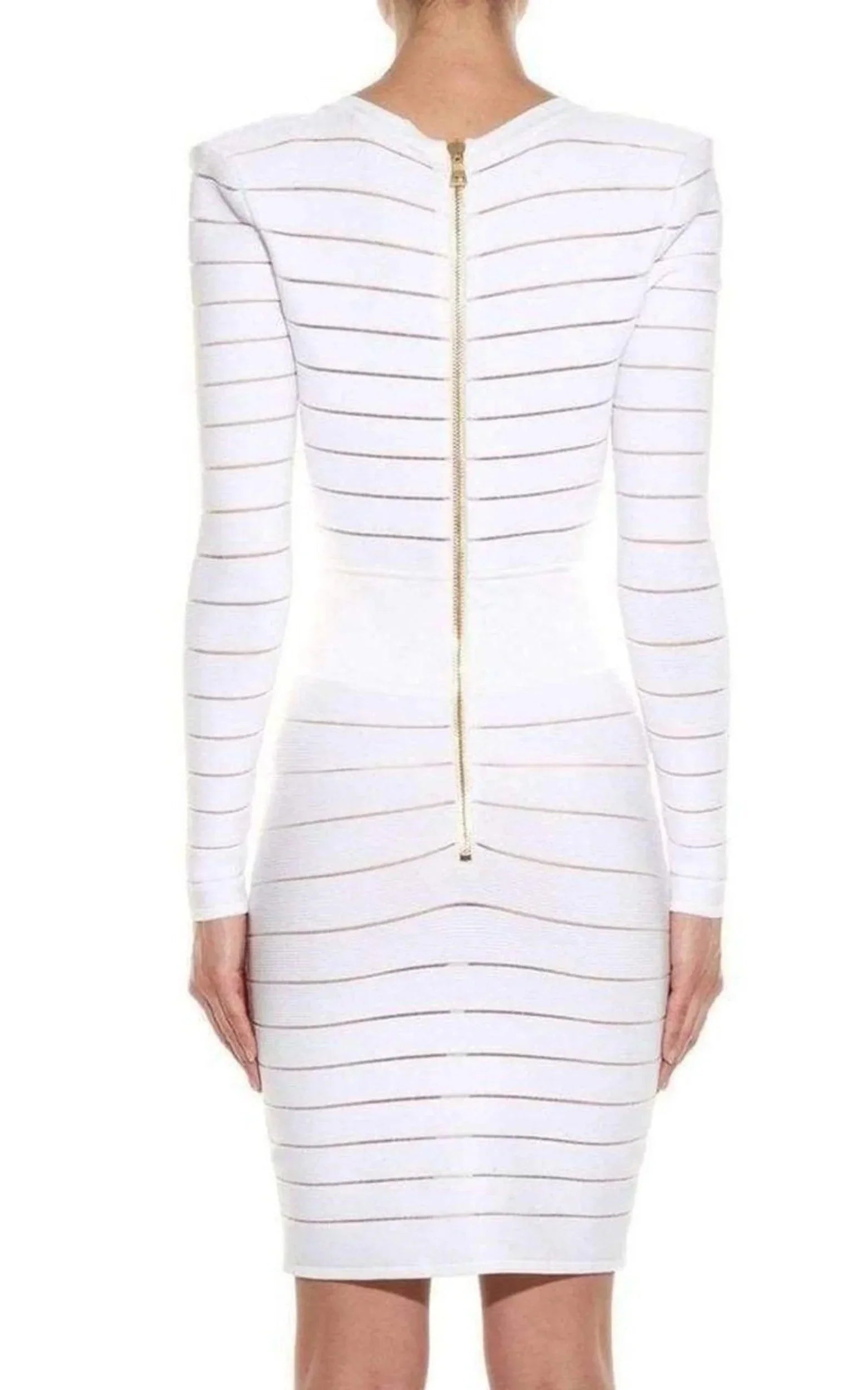 Deep V-Neck Knit Dress