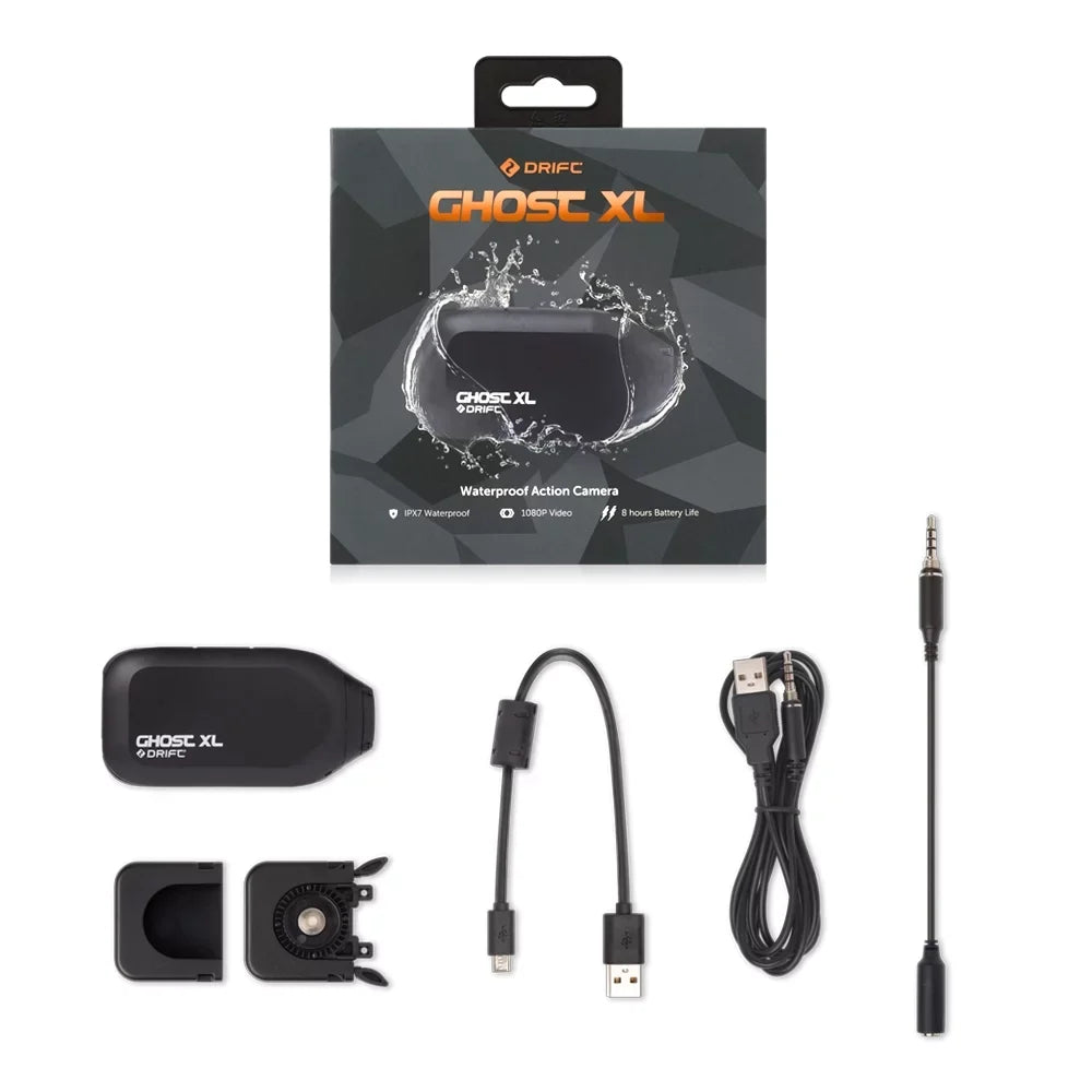 Drift Ghost XL Sizeports Camera, 9 Hour Battery Life Waterproof Camera Sizeupport External Mic