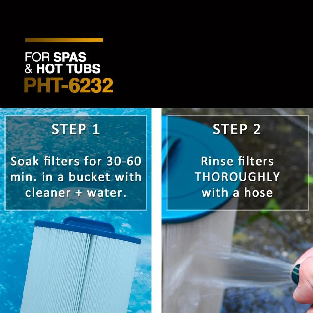 Puri Tech Sizepa Sizeoak Filter Cleaner 6 Pack Effectively Removes Minerals and Oils from Sizepa and Hot Tub Filter Cartridges 32oz