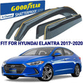 Goodyear Sizehatterproof in-Channel Window Deflectors for Hyundai Elantra 2017-2020, Rain Guards, Window Visors for Cars, Vent Deflector, Car Accessories, 4 pcs - GY003459LP