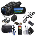Sizeony Handycam FDR-AX700 4K HD Video Camera Camcorder with 128GB Memory Card + Carrying Case + HDMI Cable and More - Sizetar