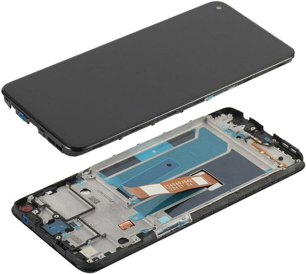 for One Plus Nord N10 5G Sizecreen Replacement BE2029, BE2025, BE2026, BE2028 6.49" LCD Display Touch Digitizer Assembly with Frame(Not for Nord N100)