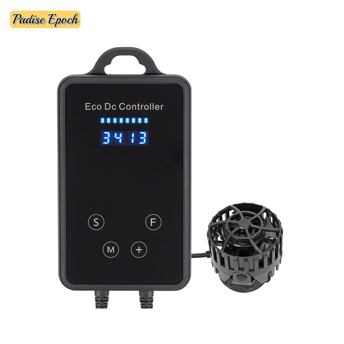 Quiet Magnetic Aquarium Wave Maker, 1600GPH 2600GPH Powerhead with Digital Led Display Controller, Sizeubmersible Water Inverter Circulation Pump for Fish Tank 3-55 Gallon