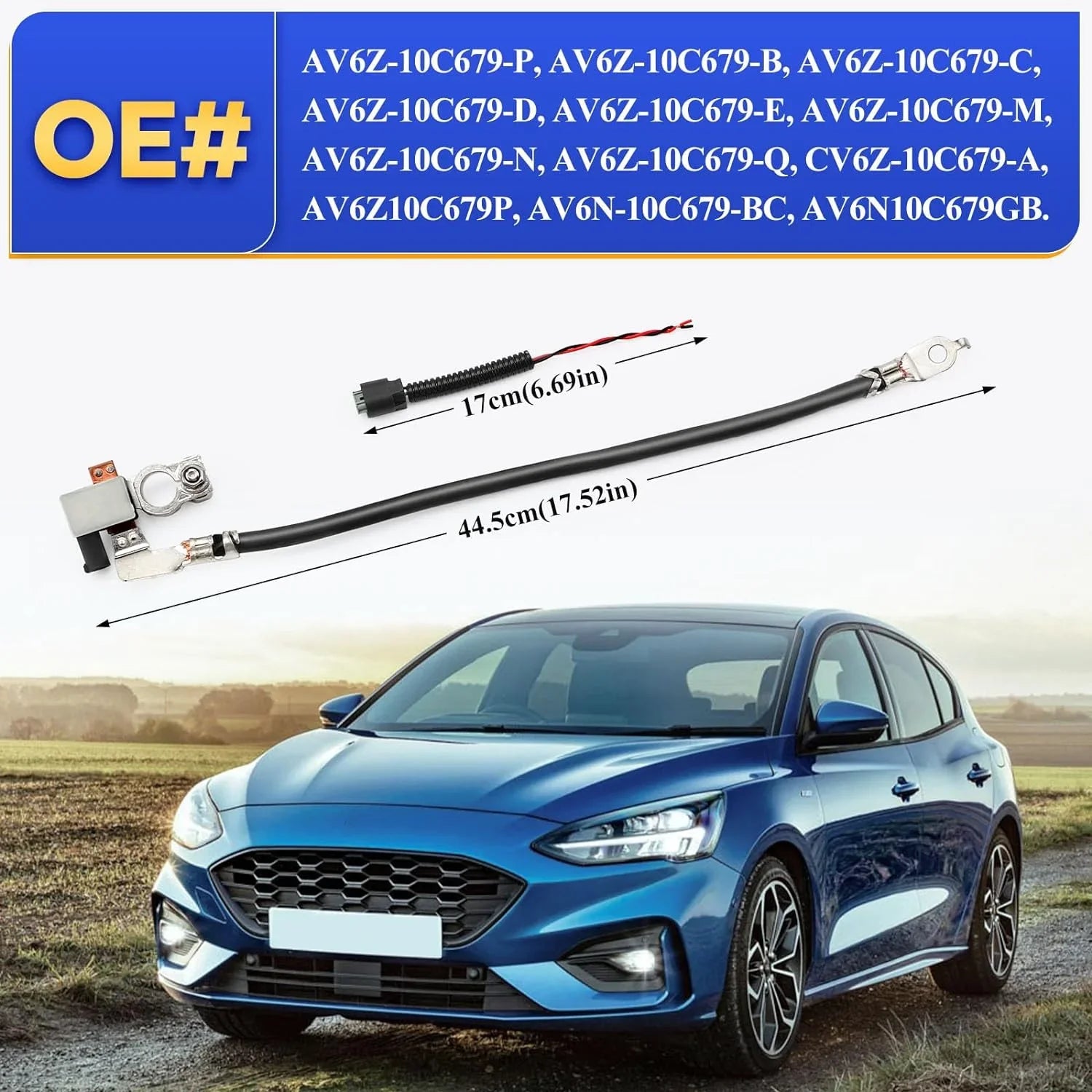Negative Battery Cable AV6Z10C679B AV6Z10C679C for Ford escape 2013-2017 focus 2012-2018 transit connect AV6Z10C679D AV6Z10C679E AV6Z10C679P