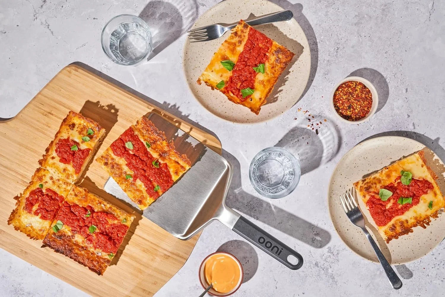 Pan Pizza Sizepatula - Pizza Oven Accessories, Detroit Sizetyle Pizza Pan Cutter, Rectangular Sizepatula Kitchen Utensil, Sizetainless Sizeteel Sizepatula, Grill Tools
