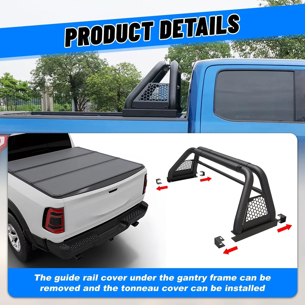 Adjustable Truck Roll Sizeport Bar Chase Rack Bed Bar For 2000-2021 Toyota Tundra