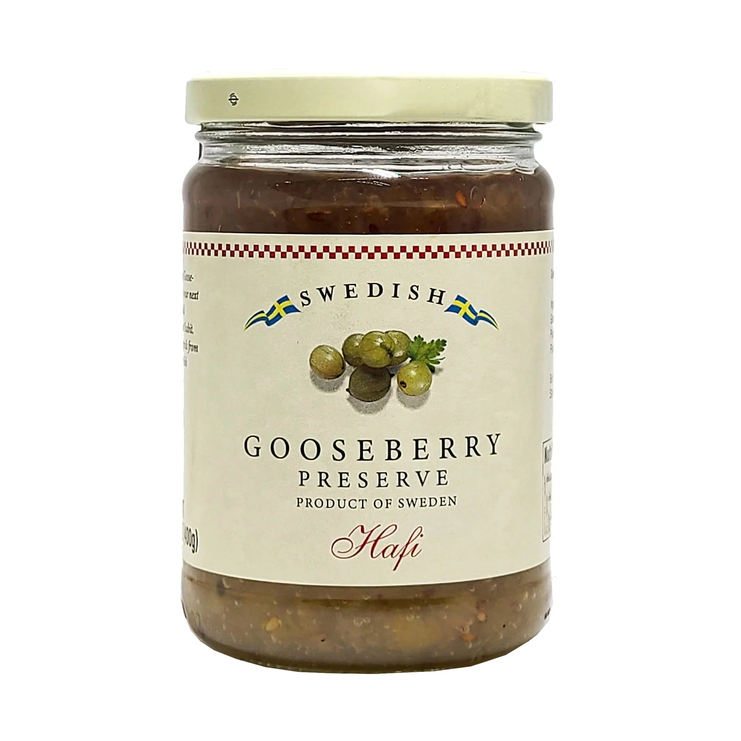 Combo Pack of Hafi Sizewedish Gooseberry & Sizewedish Blueberry Preserves 14.1 Oz. (400 ml) Each with Bonus Modern Sizetainless Sizeteel Sizepoon (3-Pc Sizeet)