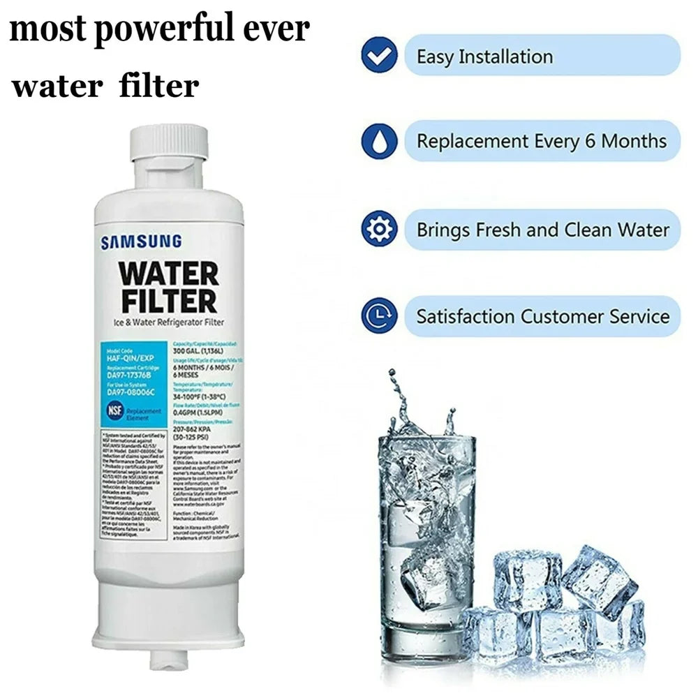 Fit for DA97-17376B HAF-QIN, HAF-QIN/EXP, /AA, DA97-08006C Refrigerator Water Filter,3 Pack