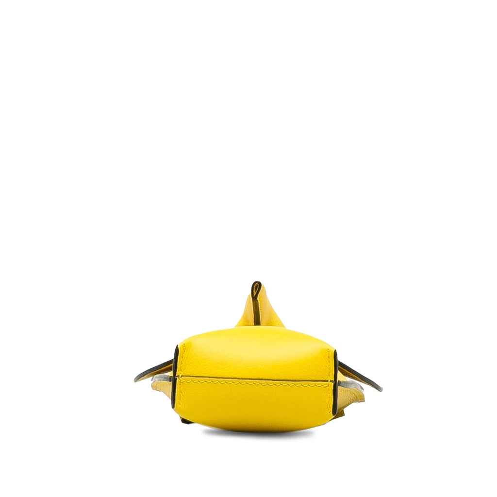 Pre-Owned Authenticated LOEWE Elephant Pocket Crossbody Bag Calf Leather Yellow Unisex (Good)